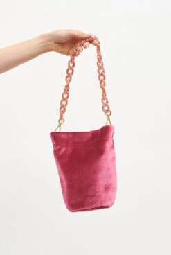 The Mini Cube Bag Velvet Pink