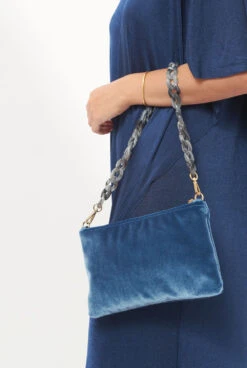 The Mini Gala Clutch New Velvet Blue 8 The Mini Gala Clutch New Velvet Blue -Es Fascinante the mini gala clutch new velvet blue ciel mini bags the bag lab 151748