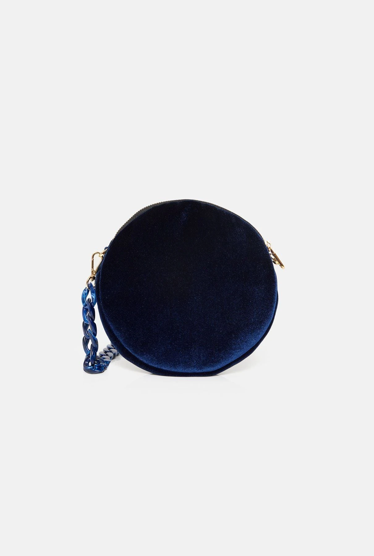 The Mini Round Bag Velvet Blue 4 The Mini Round Bag Velvet Blue - Imagen 2