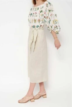 Falda Tiagua Beige -Es Fascinante tiagua skirt beige skirts alava brand 879337