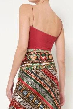 Top Flor Rojo/gris -Es Fascinante top flor rojogris t shirts tops atelier aletheia 356268