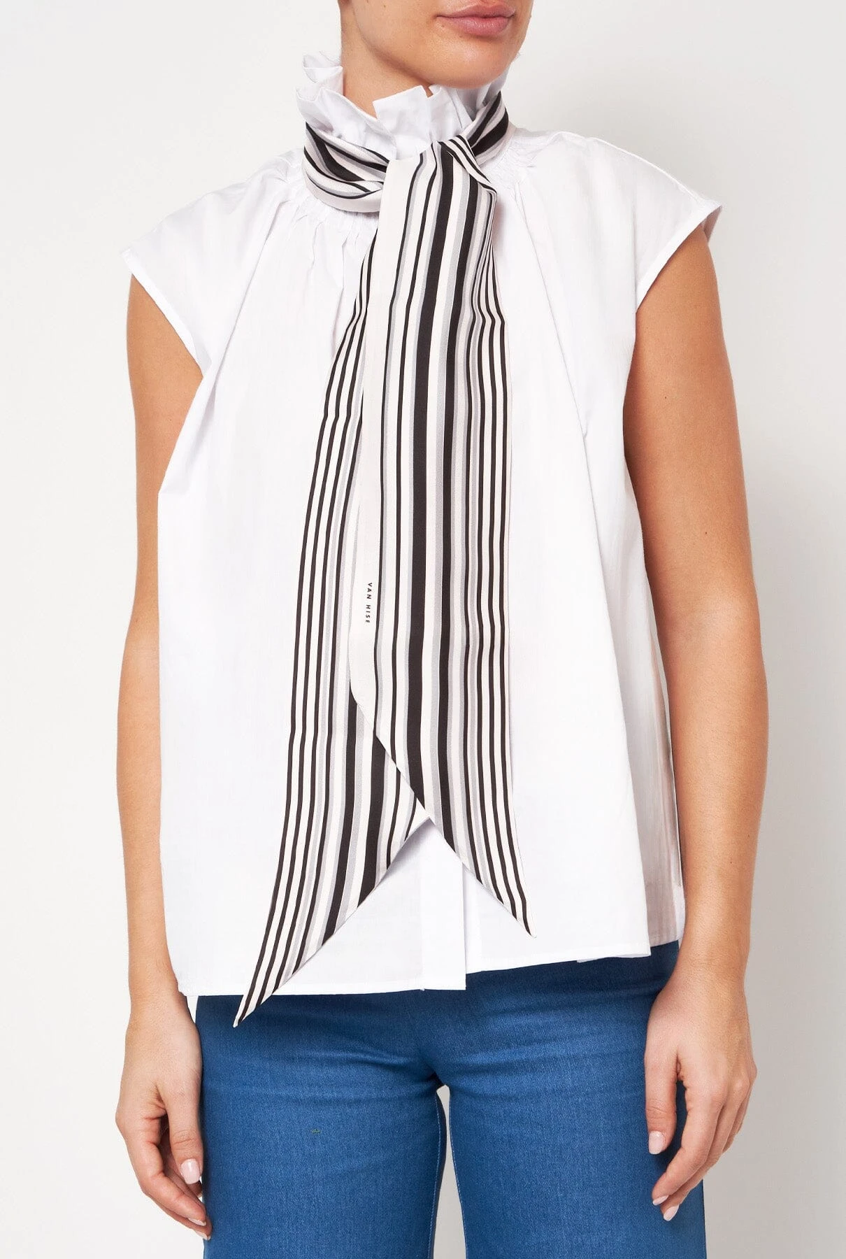 Vero Stripe Scarf Blanco 5 Vero Stripe Scarf Blanco - Imagen 3