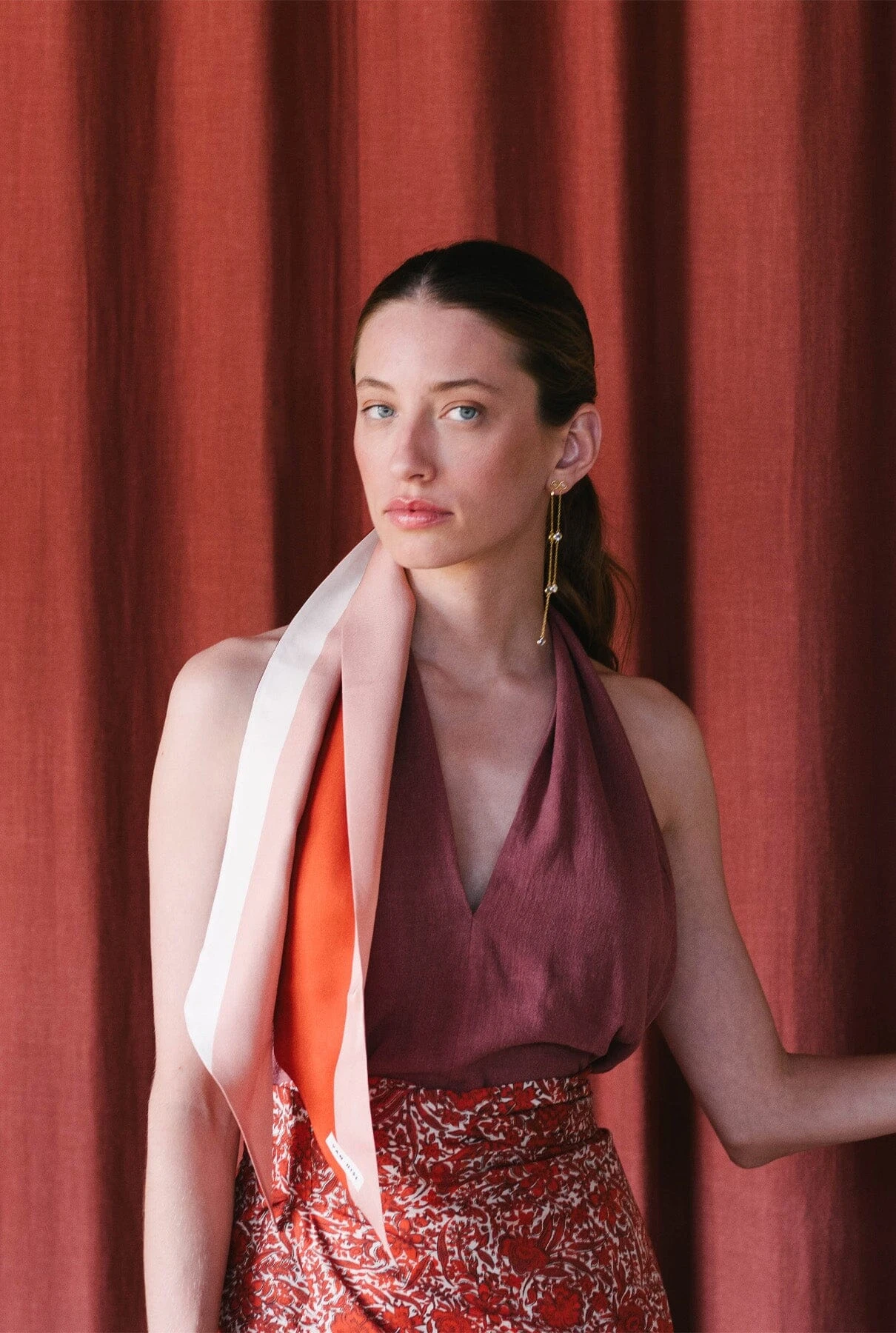 Veronica Scarf Salmon 3 Veronica Scarf Salmon