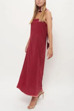 Flor Reversible Burgundy/Pale Pink Dress Natural Dye - Pre Order
