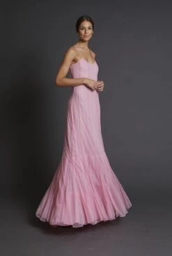Vestido Godets Rosa