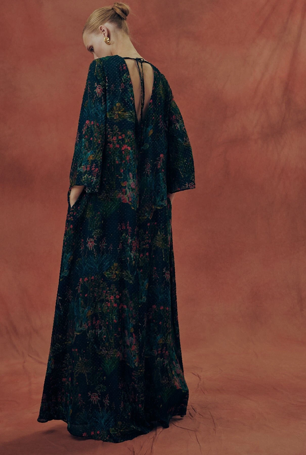 Vestido Largo Kaftan Estampado "Majorelle" 5 Vestido Largo Kaftan Estampado "Majorelle" - Imagen 3