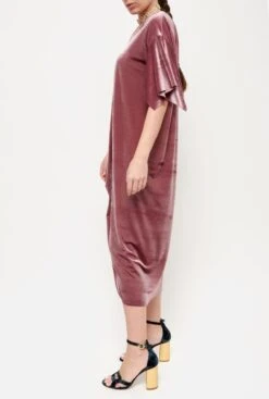 Vestido Liz Terciopelo Rosa -Es Fascinante vestido liz terciopelo rosa dresses duyos 844248