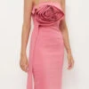 Vestido Midi Ruffle Rose Pink. Pre-Order