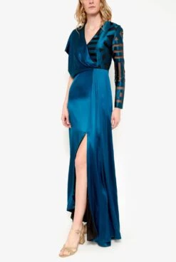 Vestido Sahel Azul -Es Fascinante vestido sahel azul dresses miguel marinero 842461