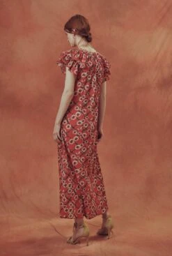 Vestido Volantes Estampado "Claveles" -Es Fascinante vestido volantes estampado claveles dresses ailanto 850334