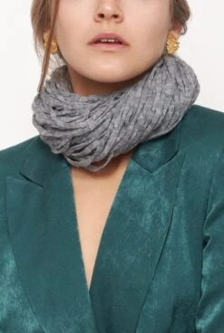 Wool Necklace Gris -Es Fascinante wool necklace gris necklaces victoria de talhora 148970